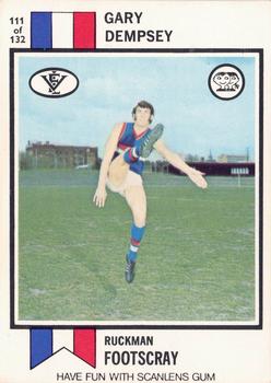 1974 Scanlens VFL #111 Gary Dempsey Front